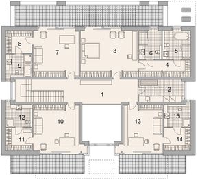 Piętro 1 projektu - LK&1658