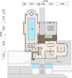 Projekt domu LK&1540 - rzut parteru, dom liczy 4 pokoje, 4 łazienki i wc