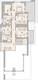 Projekt domu LK&1532 - rzut 1 piętra, dom liczy 4 pokoje, 3 łazienki i wc