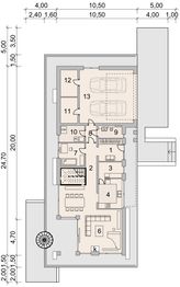 Projekt domu LK&1516 - rzut parteru, dom liczy 4 pokoje, 2 łazienki i wc