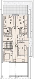 Projekt domu LK&1516 - rzut poddasza, dom liczy 4 pokoje, 2 łazienki i wc