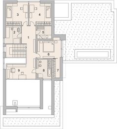 Projekt domu LK&1473 - rzut poddasza, dom liczy 4 pokoje, 3 łazienki i wc