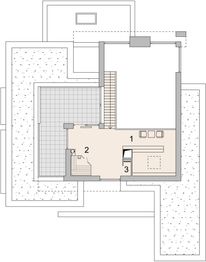 Projekt domu LK&1455 - rzut 1 piętra, dom liczy 3 pokoje, 3 łazienki i wc