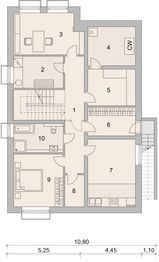 Projekt domu LK&1428 - rzut piwnicy, dom liczy 4 pokoje, 2 łazienki i wc