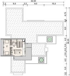 Projekt domu LK&1404 - rzut 1 piętra, dom liczy 3 pokoje, 4 łazienki i wc