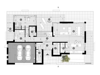 Projekt domu HomeKoncept 137 - rzut parteru, dom liczy 4 pokoje, 3 łazienki i wc