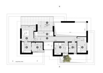 Projekt domu HomeKoncept 137 - rzut 1 piętra, dom liczy 4 pokoje, 3 łazienki i wc