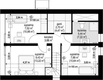 Poddasze projektu - MG 3 wariant 18
