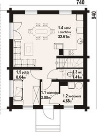 Parter projektu - Gładyszowo aa 70 dw