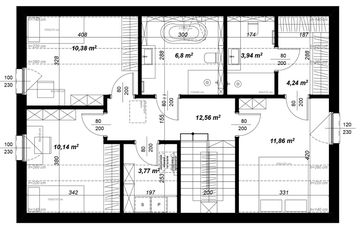 Poddasze - Dom prefabrykowany FastHome 130A