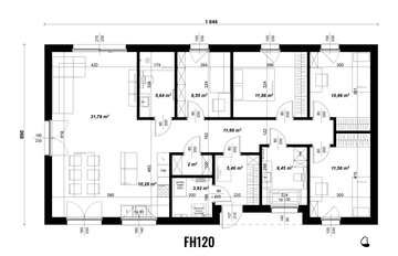 Parter - Dom prefabrykowany FastHome 120