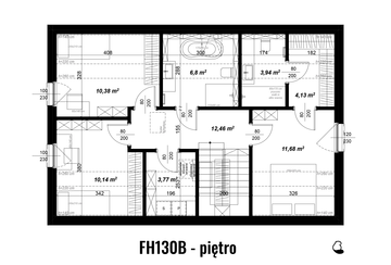 Poddasze - Dom prefabrykowany FastHome 130B