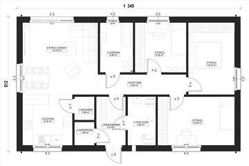 Parter - Dom prefabrykowany Parterowy 90A