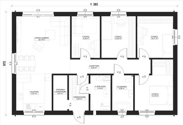 Parter - Dom prefabrykowany Parterowy 100A