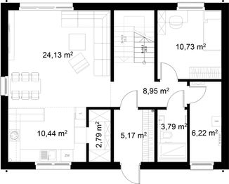 Parter - Dom prefabrykowany Stodoła 130A