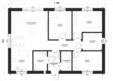 Parter - Dom prefabrykowany Parterowy 80A