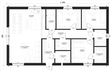 Parter - Dom prefabrykowany Parterowy 110B