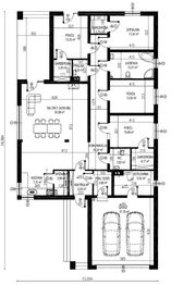 Projekt domu Planujdom 040 - rzut parteru, dom liczy 4 pokoje, 2 łazienki i wc