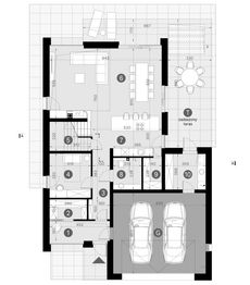 Projekt domu HomeKoncept 130 A wariant 03 - rzut parteru, dom liczy 4 pokoje, 2 łazienki i wc