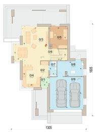 Projekt domu Perfetto 3 modern - rzut parteru, dom liczy 4 pokoje, 3 łazienki i wc