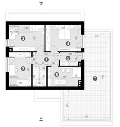 Projekt domu NewHouse 786 - rzut poddasza, dom liczy 3 pokoje, 2 łazienki i wc