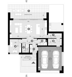 Projekt domu NewHouse 786 - rzut parteru, dom liczy 3 pokoje, 2 łazienki i wc