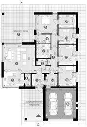 Projekt domu NewHouse 767 w2 red - rzut parteru, dom liczy 4 pokoje, 3 łazienki i wc