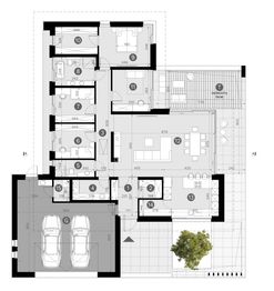 Projekt domu HomeKoncept 126 wariant 02 - rzut parteru, dom liczy 4 pokoje, 2 łazienki i wc
