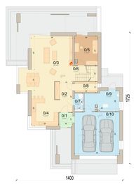 Projekt domu Perfetto modern - rzut parteru, dom liczy 5 pokoje, 3 łazienki i wc
