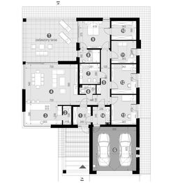 Projekt domu NewHouse 761 w3 plus - rzut parteru, dom liczy 4 pokoje, 3 łazienki i wc