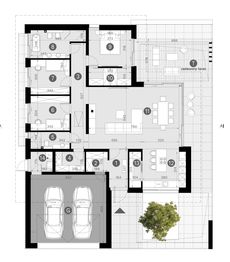 Projekt domu Homekoncept 138 wariant 02 - rzut parteru, dom liczy 3 pokoje, 2 łazienki i wc