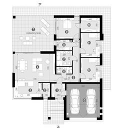 Projekt domu NewHouse 761 w4 S - rzut parteru, dom liczy 3 pokoje, 2 łazienki i wc