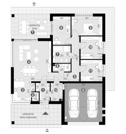 Projekt domu NewHouse 771 red - rzut parteru, dom liczy 4 pokoje, 2 łazienki i wc