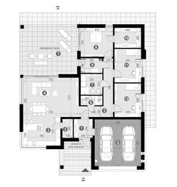 Projekt domu NewHouse 761 w6 S - rzut parteru, dom liczy 3 pokoje, 2 łazienki i wc