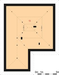 Projekt domu Abditus II G2 - rzut poddasza, dom liczy 3 pokoje, 2 łazienki i wc