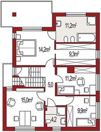 Piętro 1 projektu - Nasz Dom