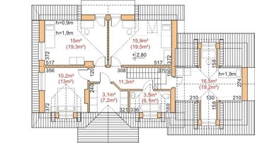 Poddasze projektu - Dom przy Winogronowej