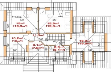 Poddasze projektu - Dom przy Herbacianej