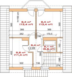 Poddasze projektu - Dom przy Jagodowej