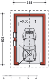 Parter projektu - Adaś garaż jednostanowiskowy