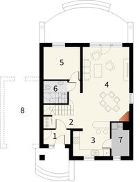 Parter projektu - Czekolada z garażem 1 stanowiskowym