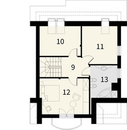 Poddasze projektu - Czekolada z garażem 1 stanowiskowym