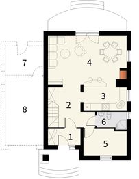 Parter projektu - Salsa z garażem 1 stanowiskowym