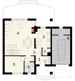 Parter projektu - Limba z garażem 1 stanowiskowym