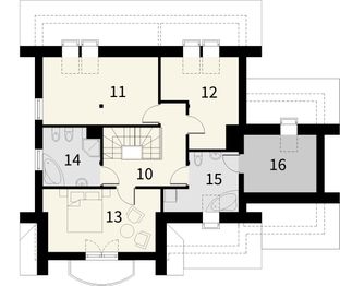 Poddasze projektu - Laguna z garażem 1 stanowiskowym