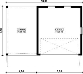 Parter projektu - G31 - Budynek garażowy z wiatą