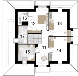 Poddasze projektu - Amfilada