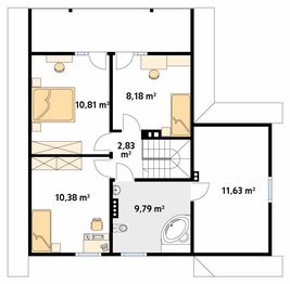 Poddasze projektu - Jaśmin 3 dr-S