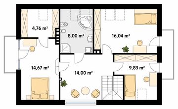 Poddasze projektu - Calineczka 2
