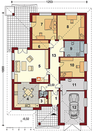 Parter projektu - Bm 81 - Dom przy młynie